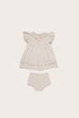 BABY JOSLYN DRESS & BLOOMER - OFF WHITE
