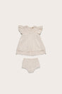 BABY JOSLYN DRESS & BLOOMER - OFF WHITE
