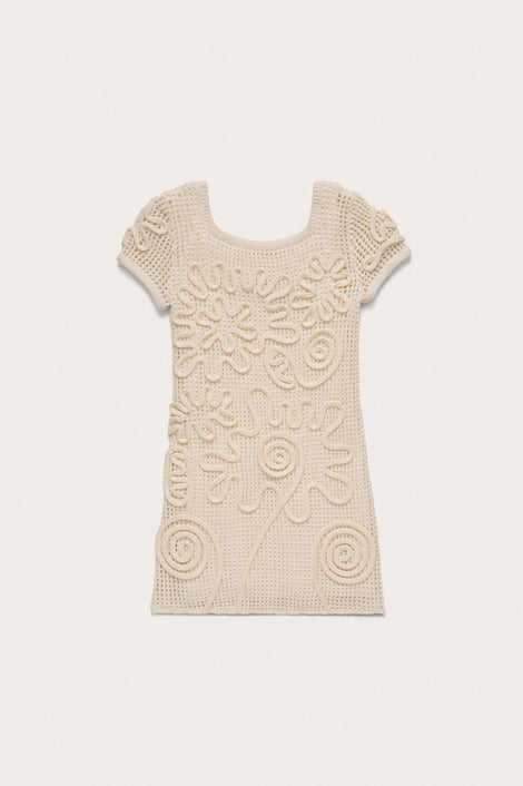 NISSA KNIT DRESS - OFF WHITE