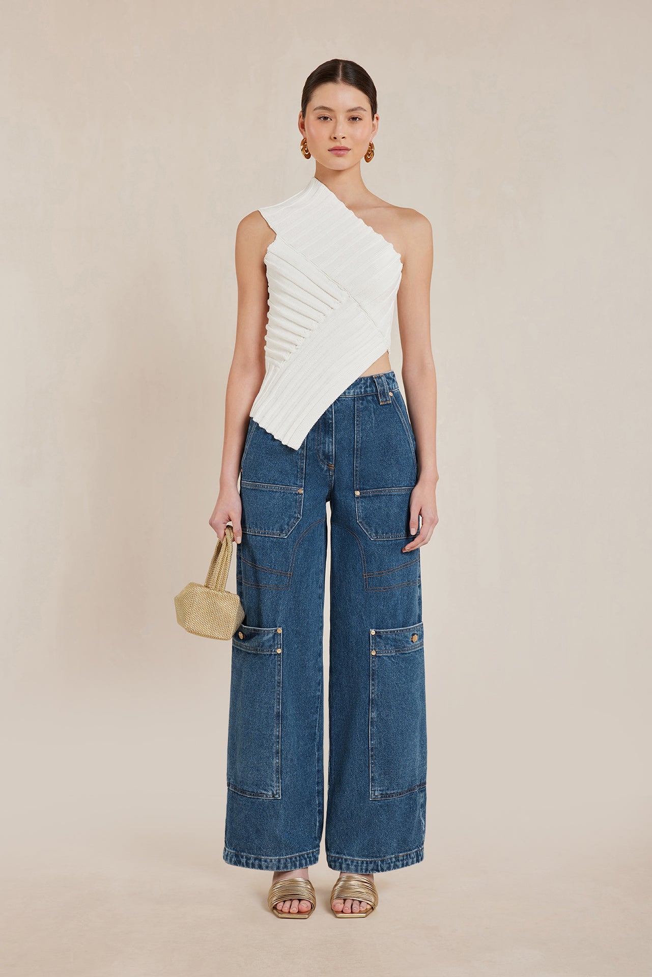 DEL KNIT TOP - OFF WHITE