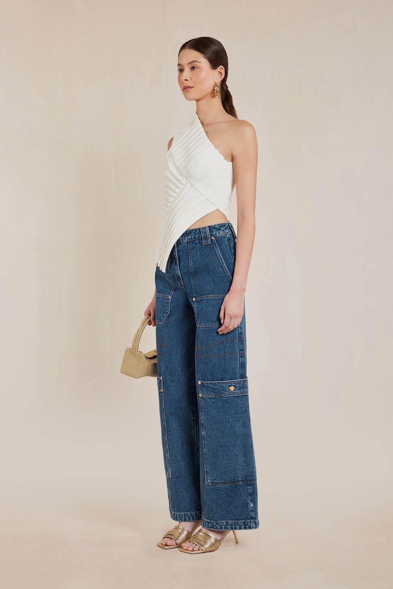 DEL KNIT TOP - OFF WHITE