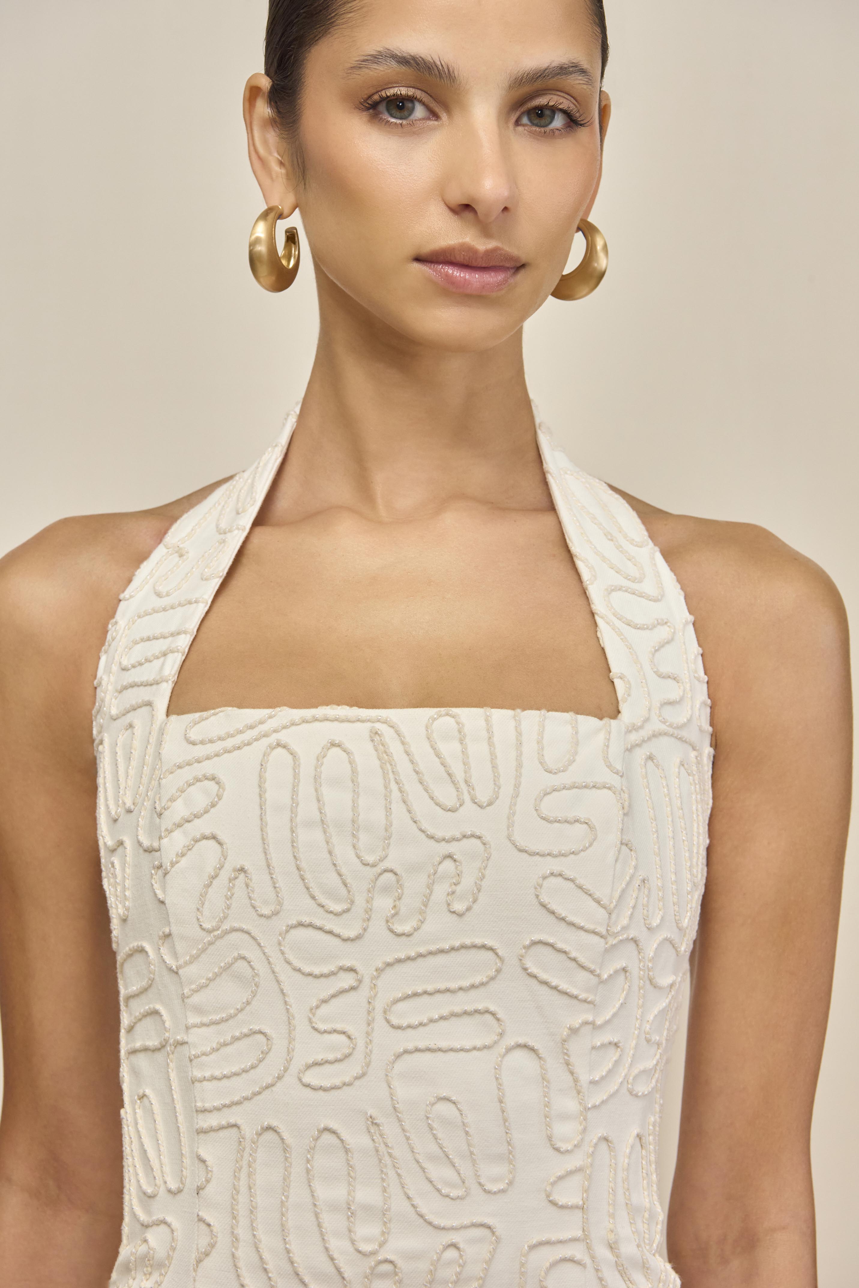 TYRISHA DRESS - OFF WHITE MULTI
