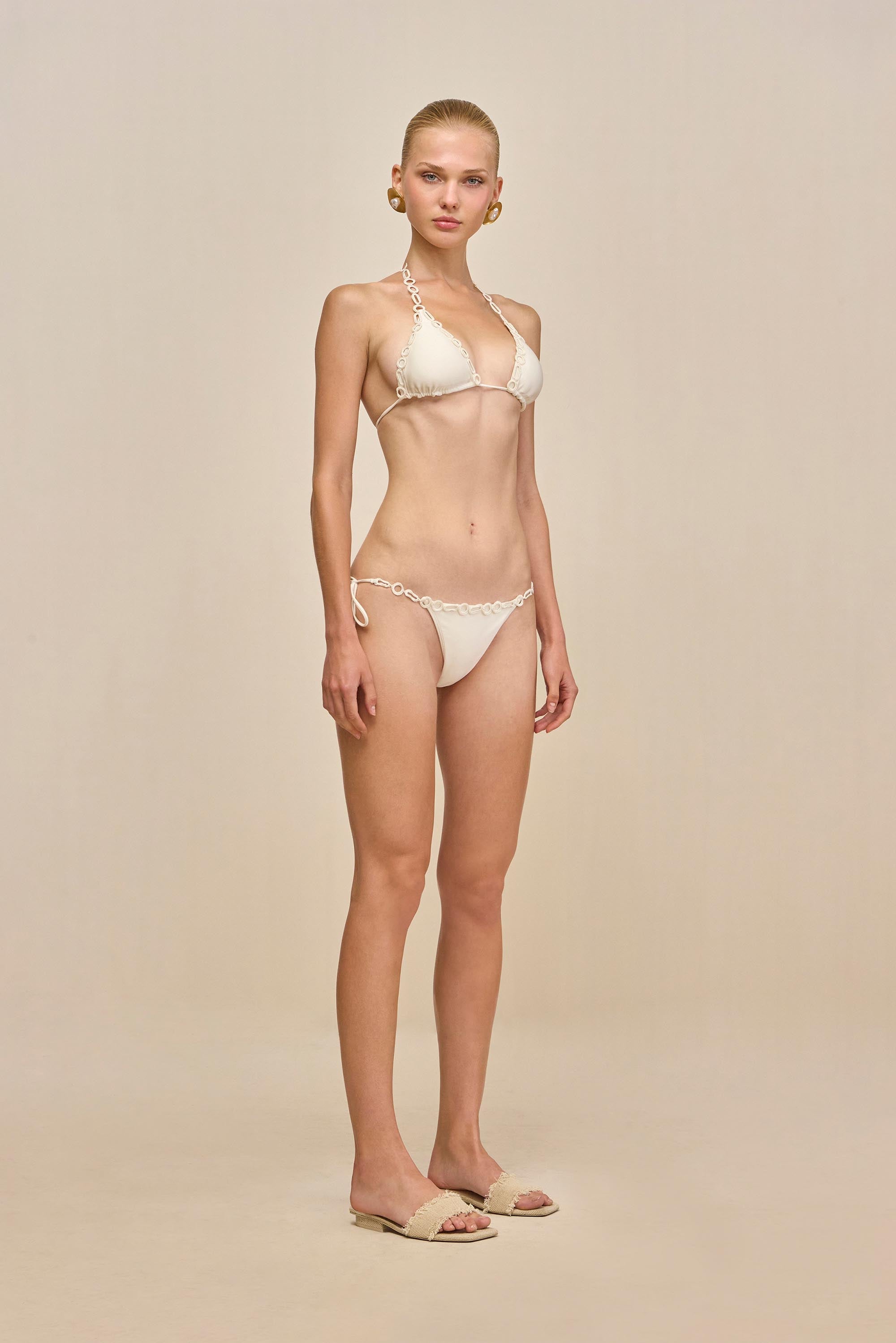 CHARLIE BIKINI TOP - OFF WHITE