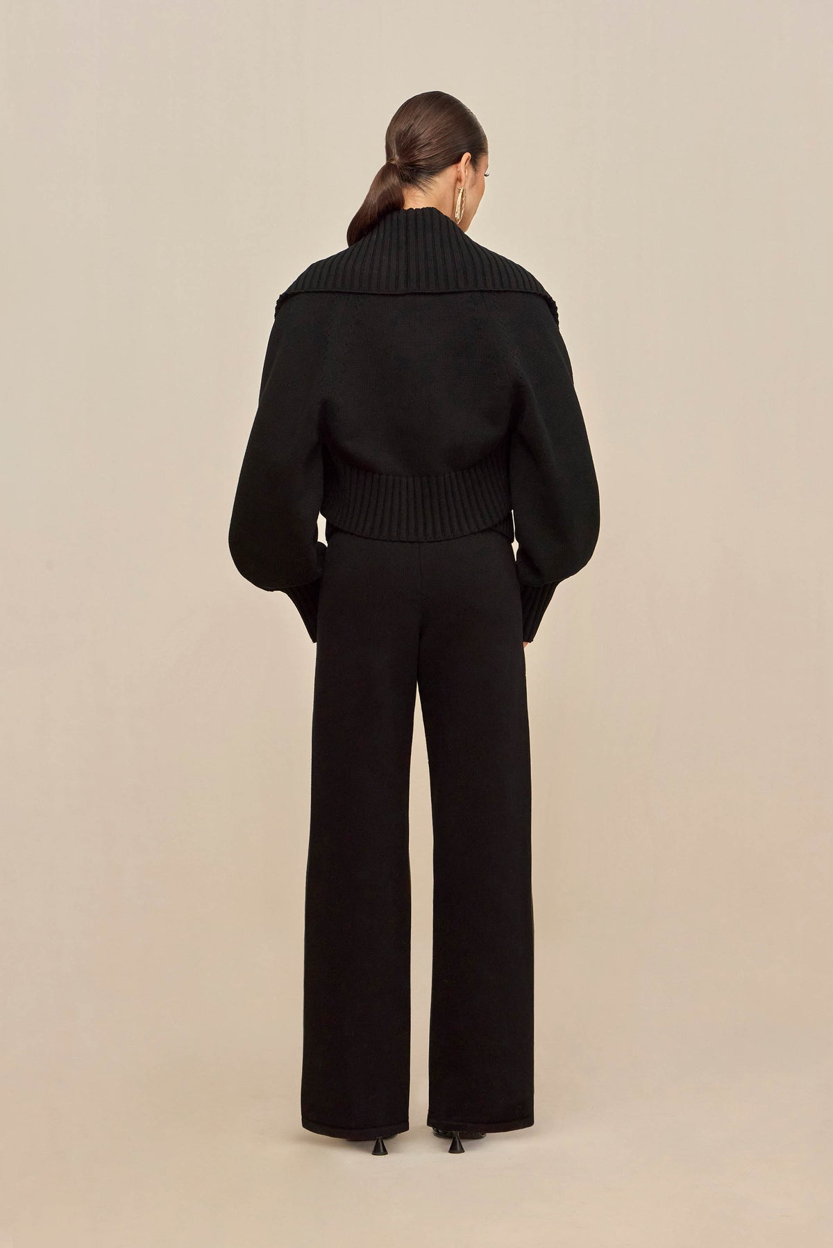 COREY KNIT CARDIGAN - BLACK