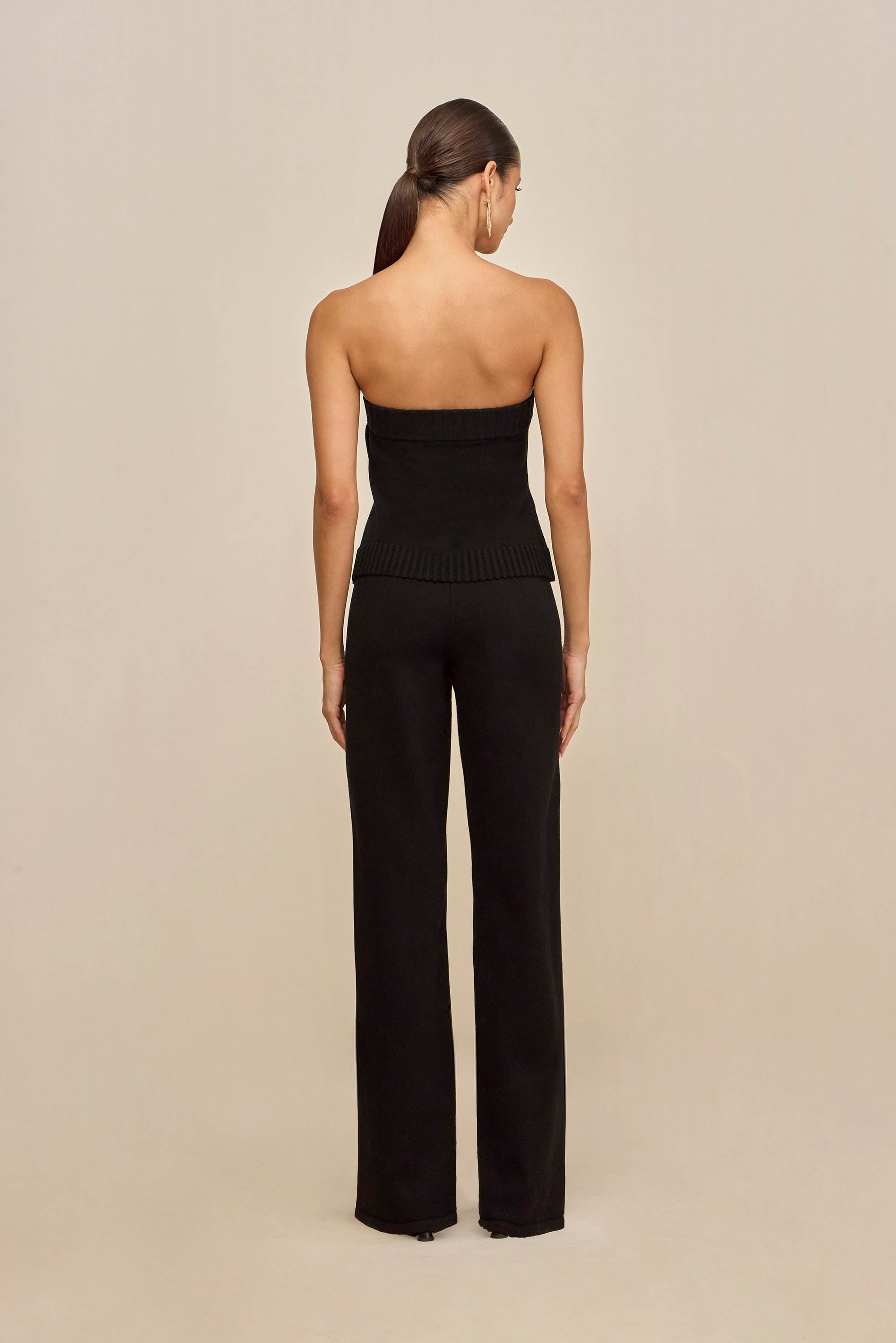 LOU KNIT TOP - BLACK