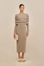 CARLINE KNIT DRESS - TOAST