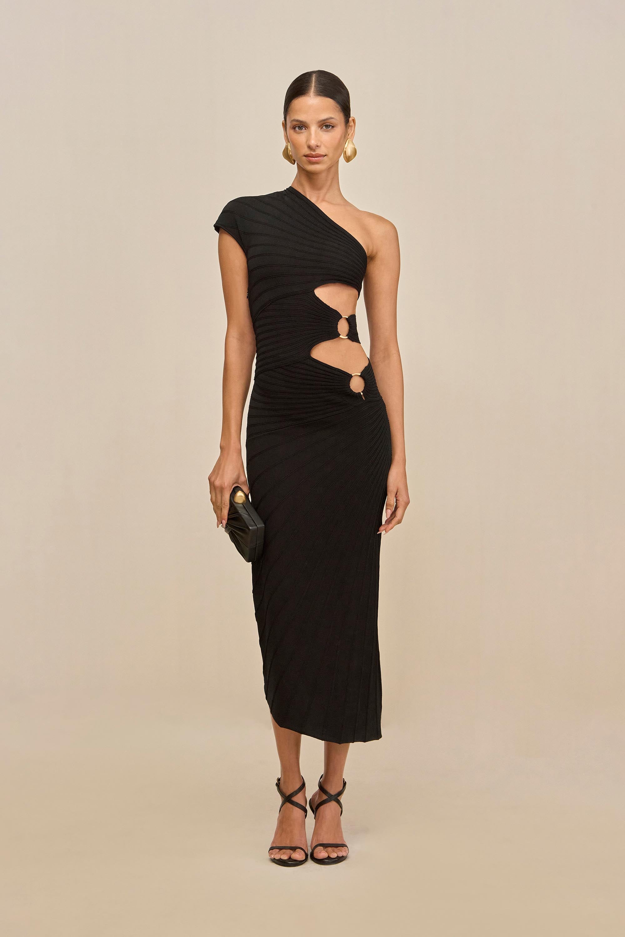 LURENZ KNIT DRESS - BLACK