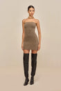 HOLLAND KNIT DRESS - OTTER