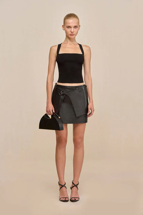 CALLIE KNIT TOP - BLACK