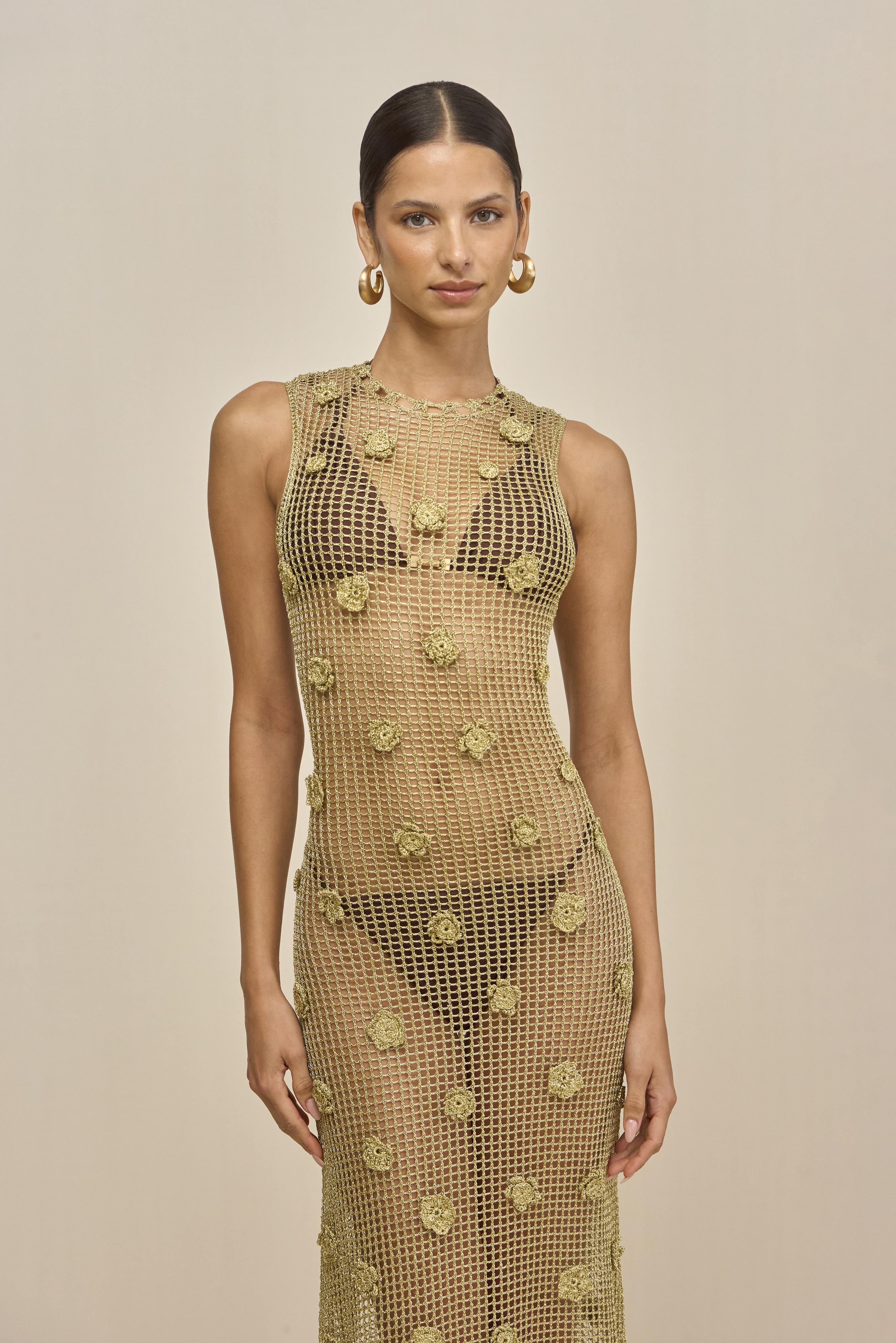 VERMEER DRESS - GOLD