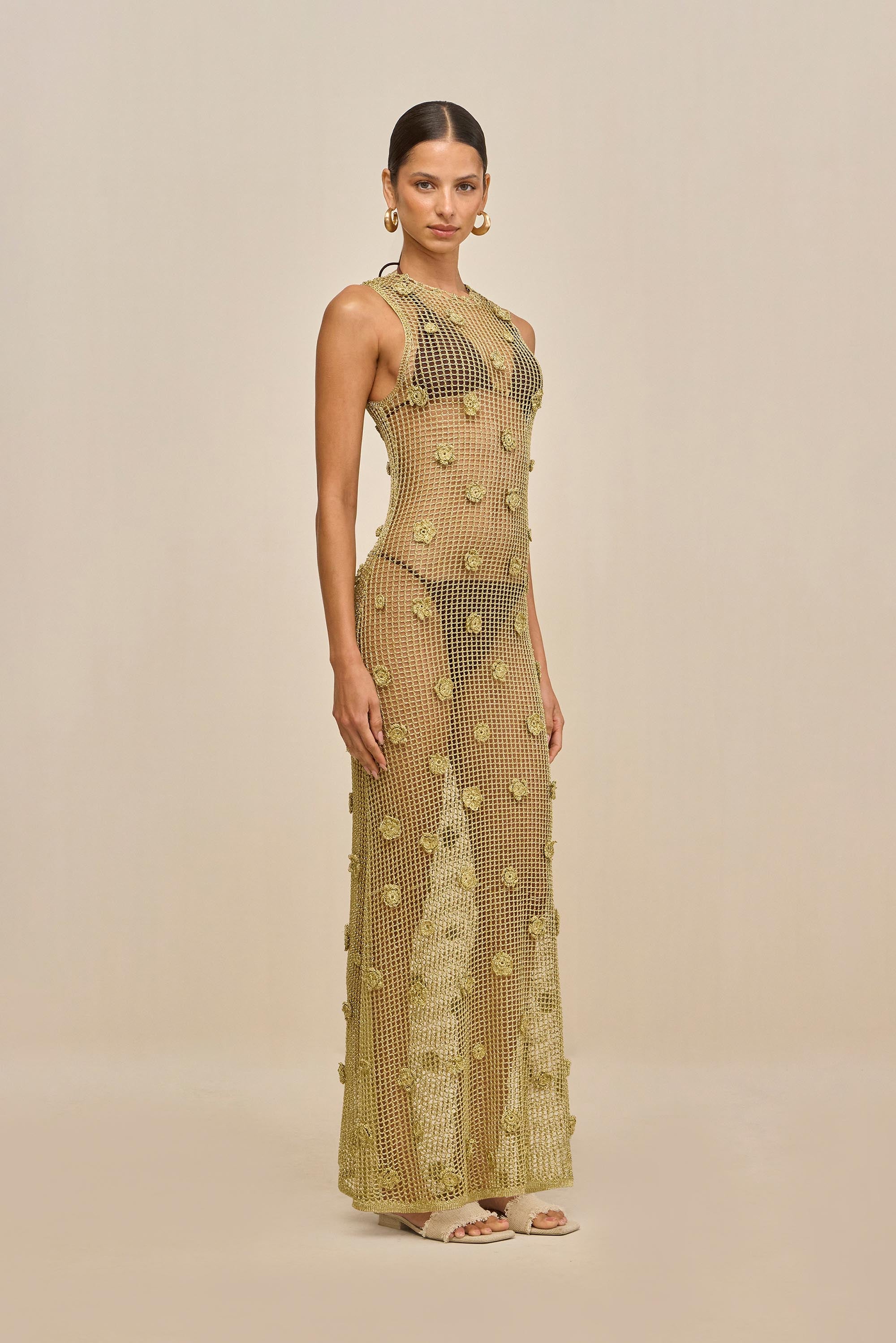 VERMEER DRESS - GOLD