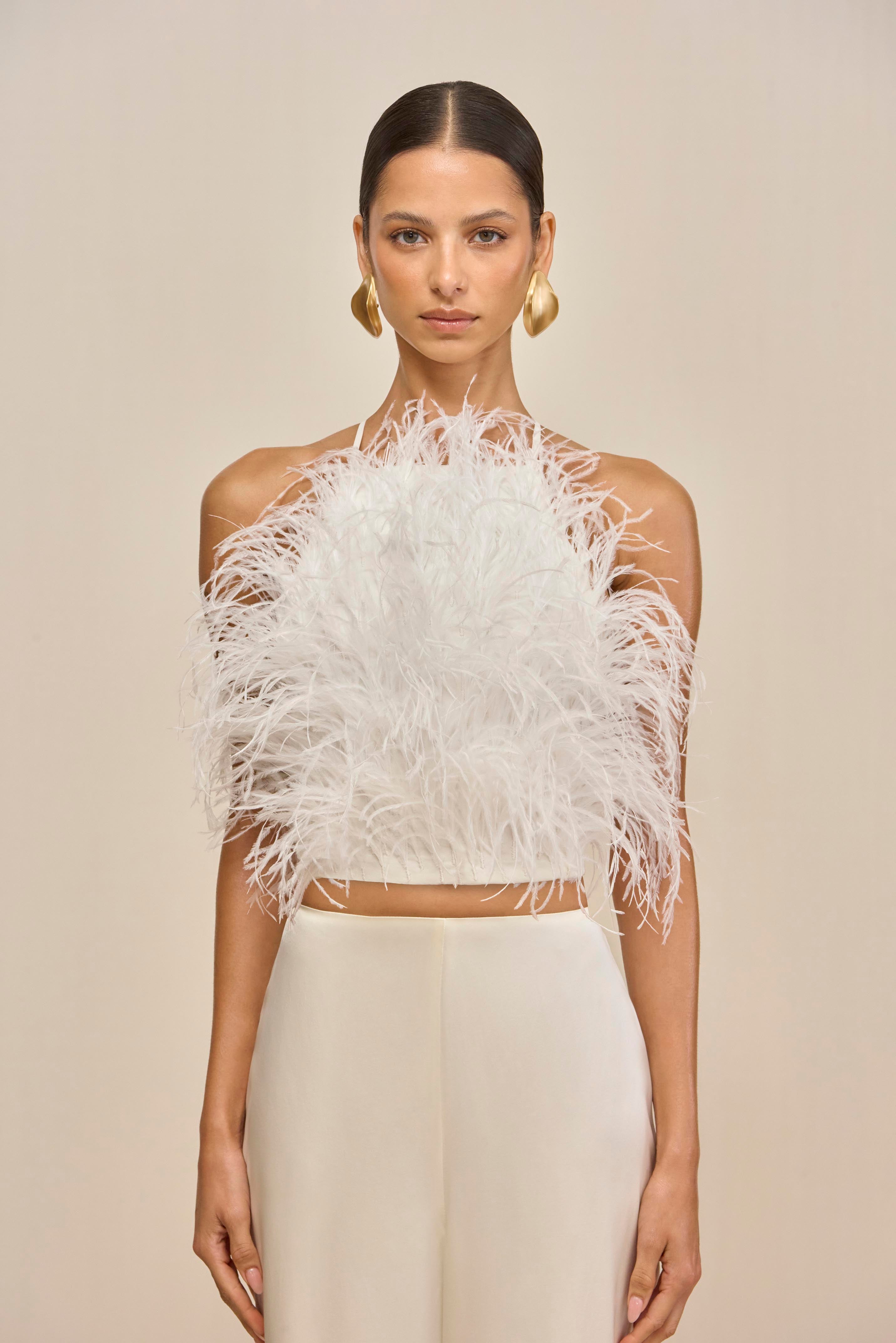 KORA PANT - OFF WHITE SILK