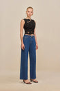 HARRINGTON CROCHET TOP - BLACK