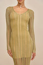 ESPEN KNIT DRESS - GOLD