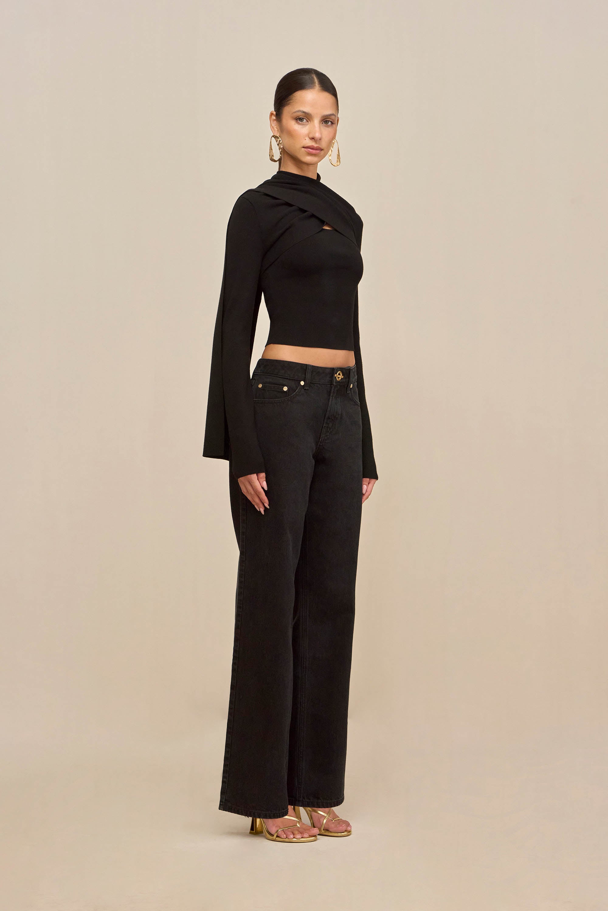 ONIA KNIT CARDIGAN - BLACK