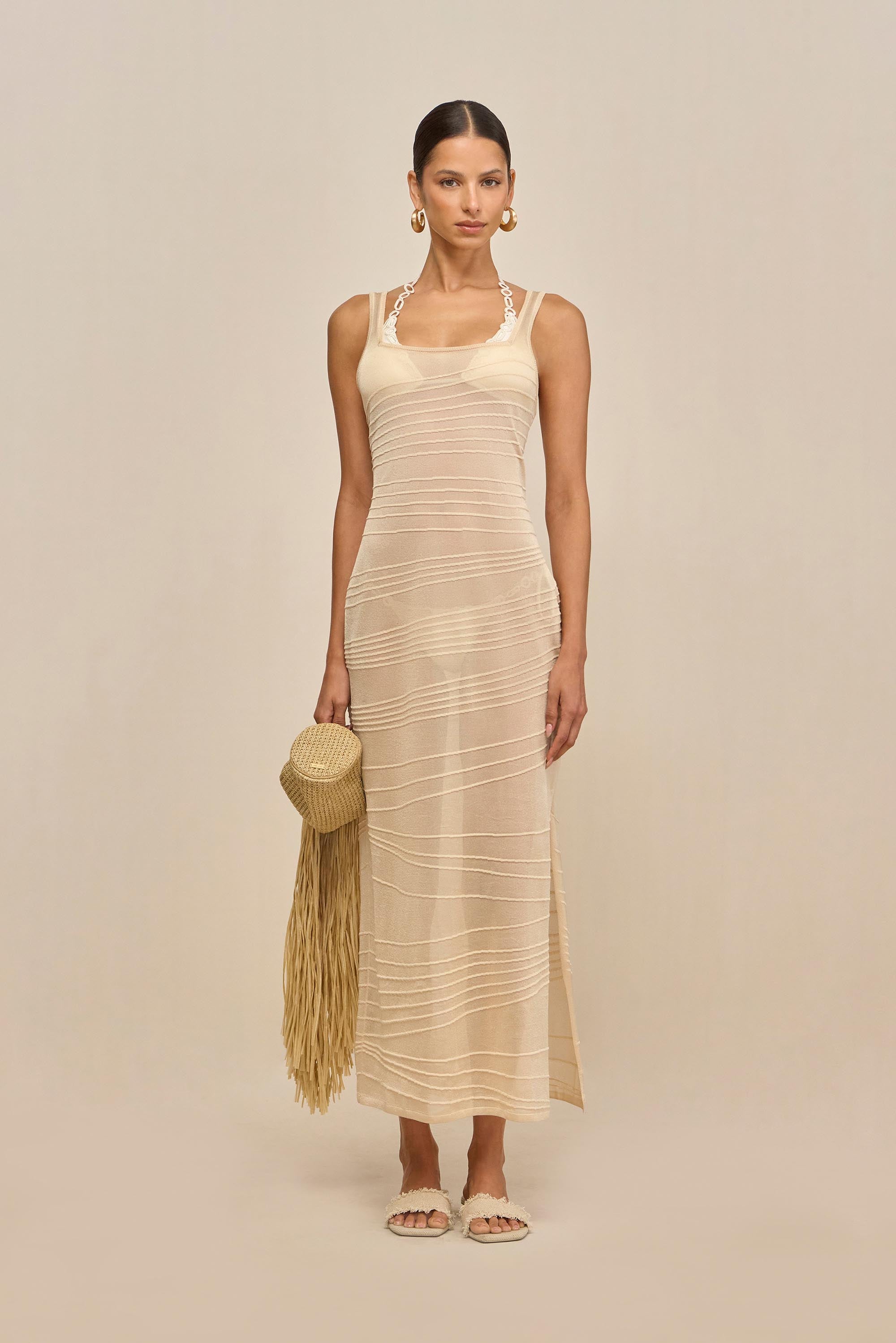 MAI KNIT COVERUP DRESS - BEACH