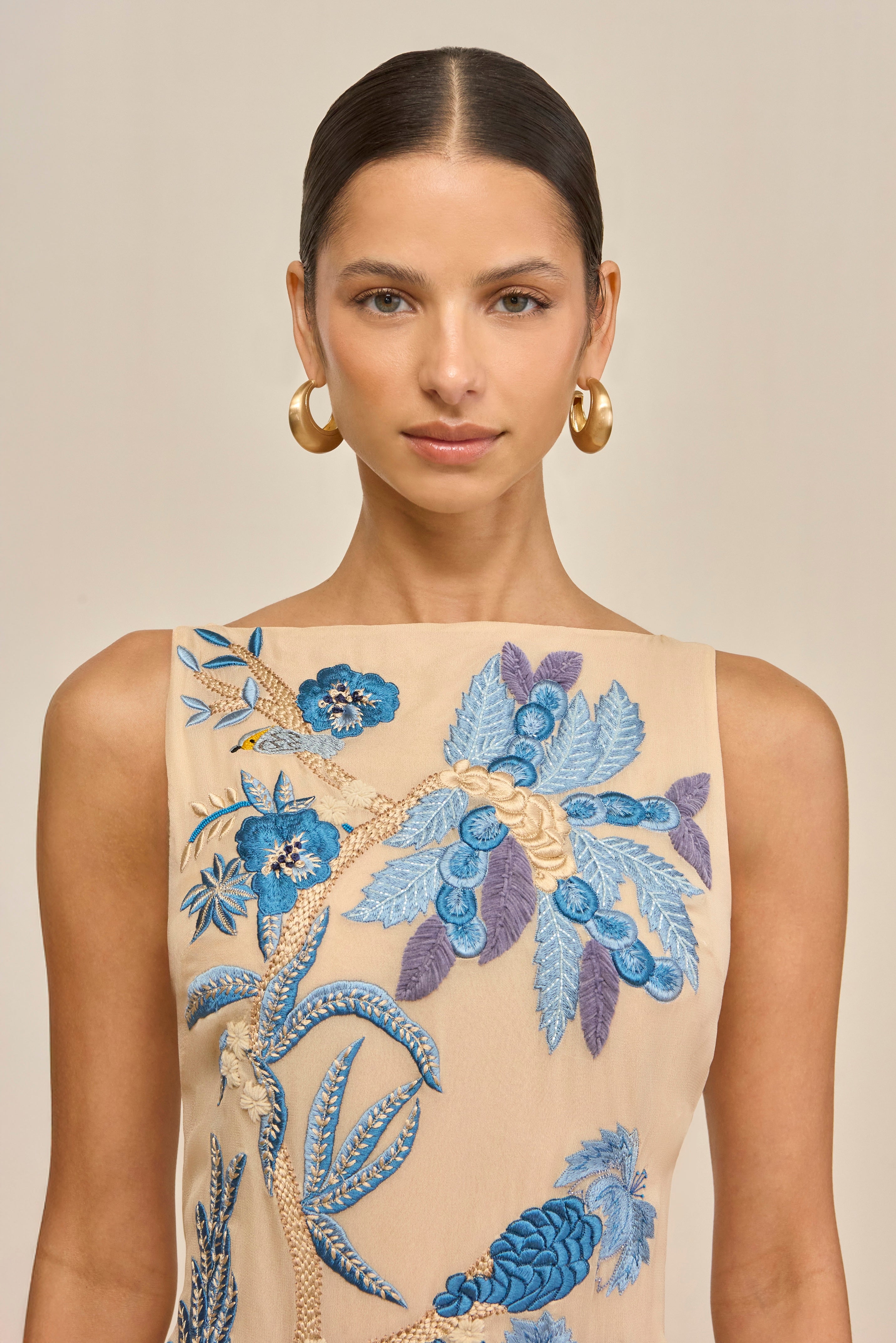 PAOLINA DRESS - DEEP LAKE MULTI