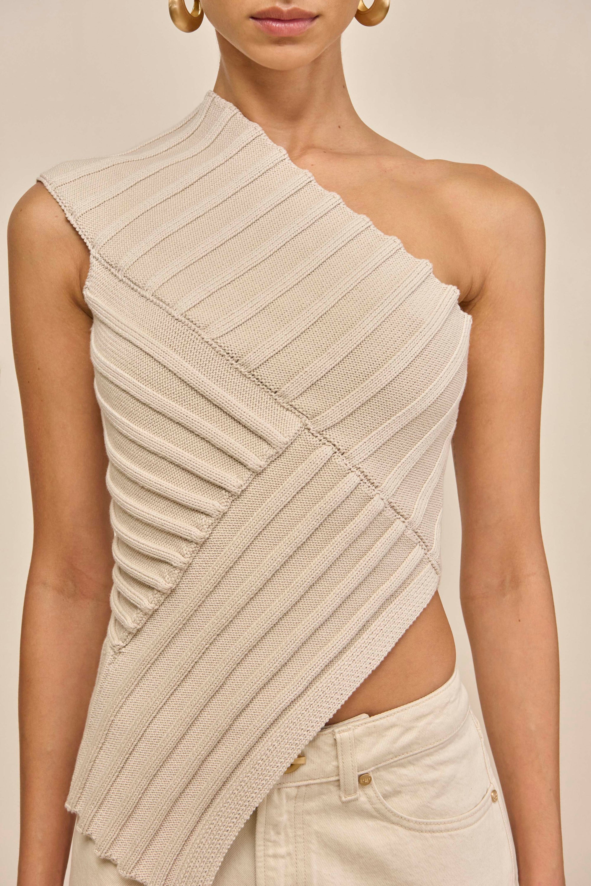 DEL KNIT TOP - MUSHROOM