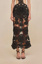 ACCALIA CROCHET GOWN - BLACK