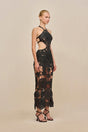 ACCALIA CROCHET GOWN - BLACK
