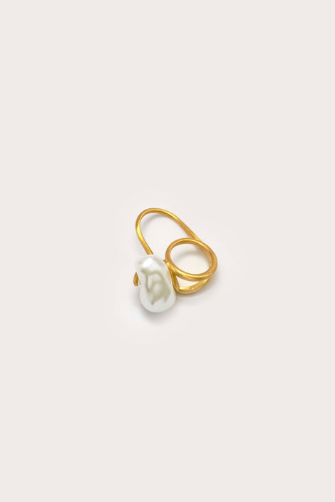 CULT GAIA ERIN EARRING IN BRUSHED BRASS
