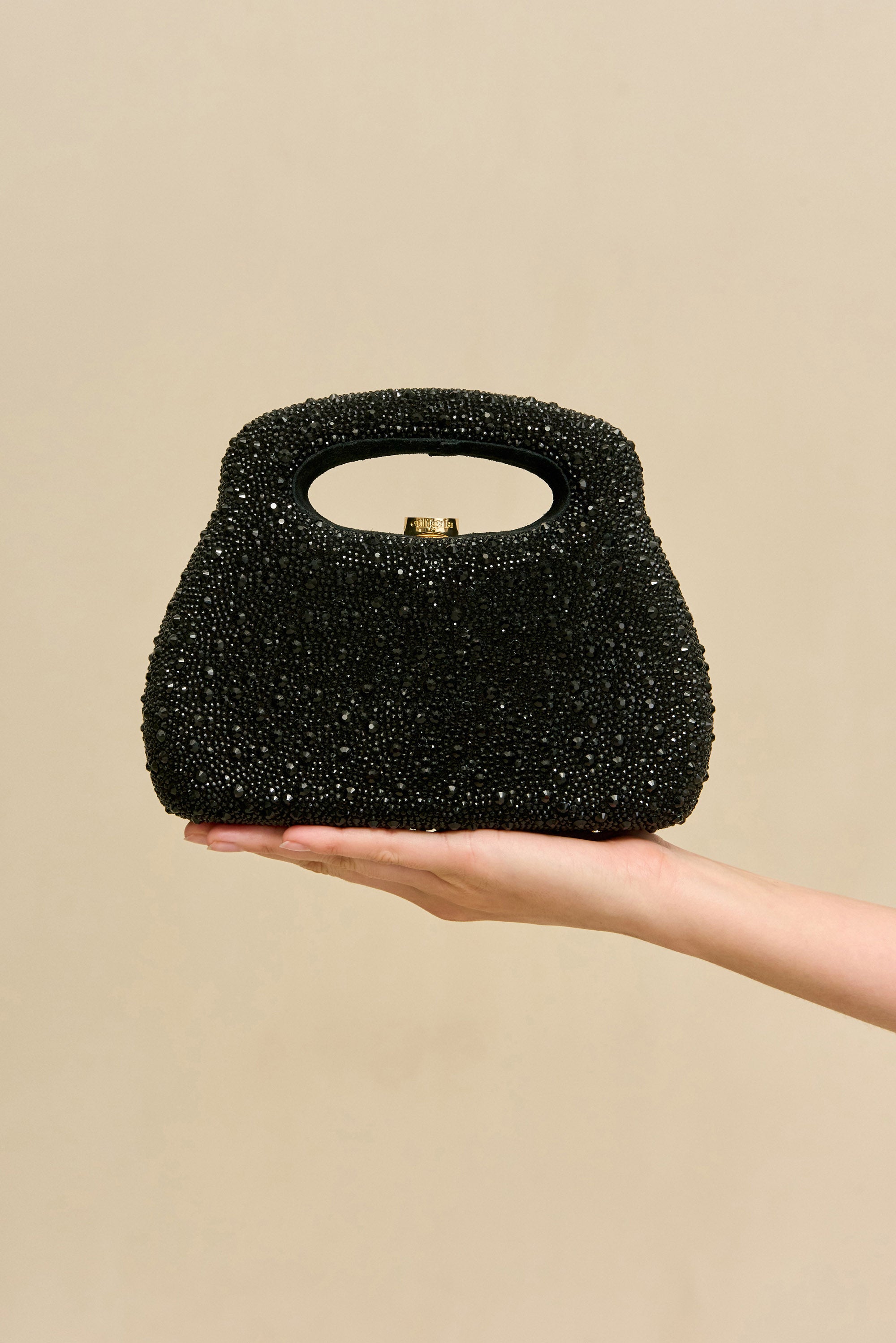 MIMI RHINESTONE BAG - BLACK