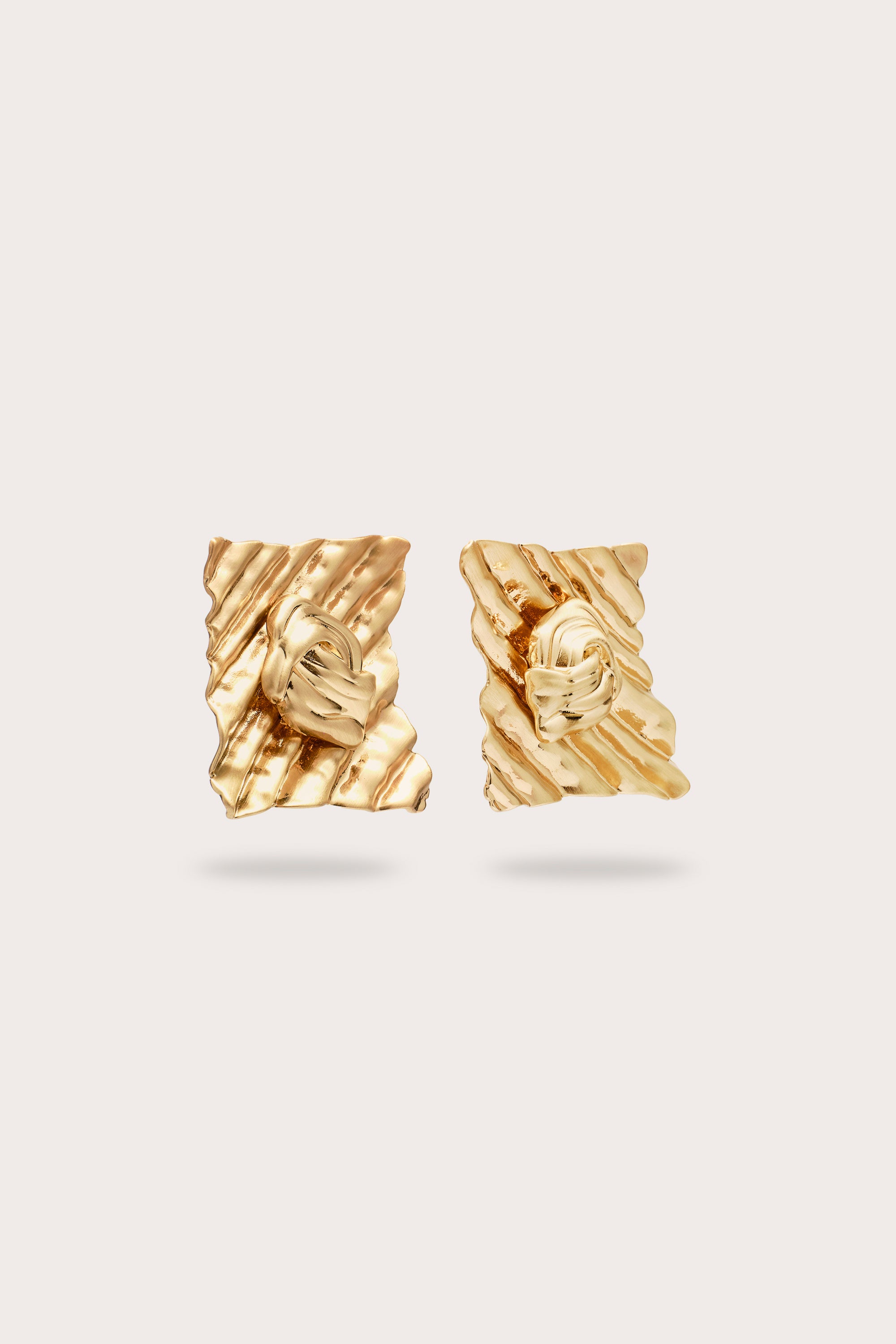 NAYDINE EARRING - BRUSHED BRASS