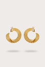 REN LARGE HOOP EARRING - BRUSHED BRASS