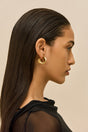 REN MINI HOOP EARRING - BRUSHED BRASS