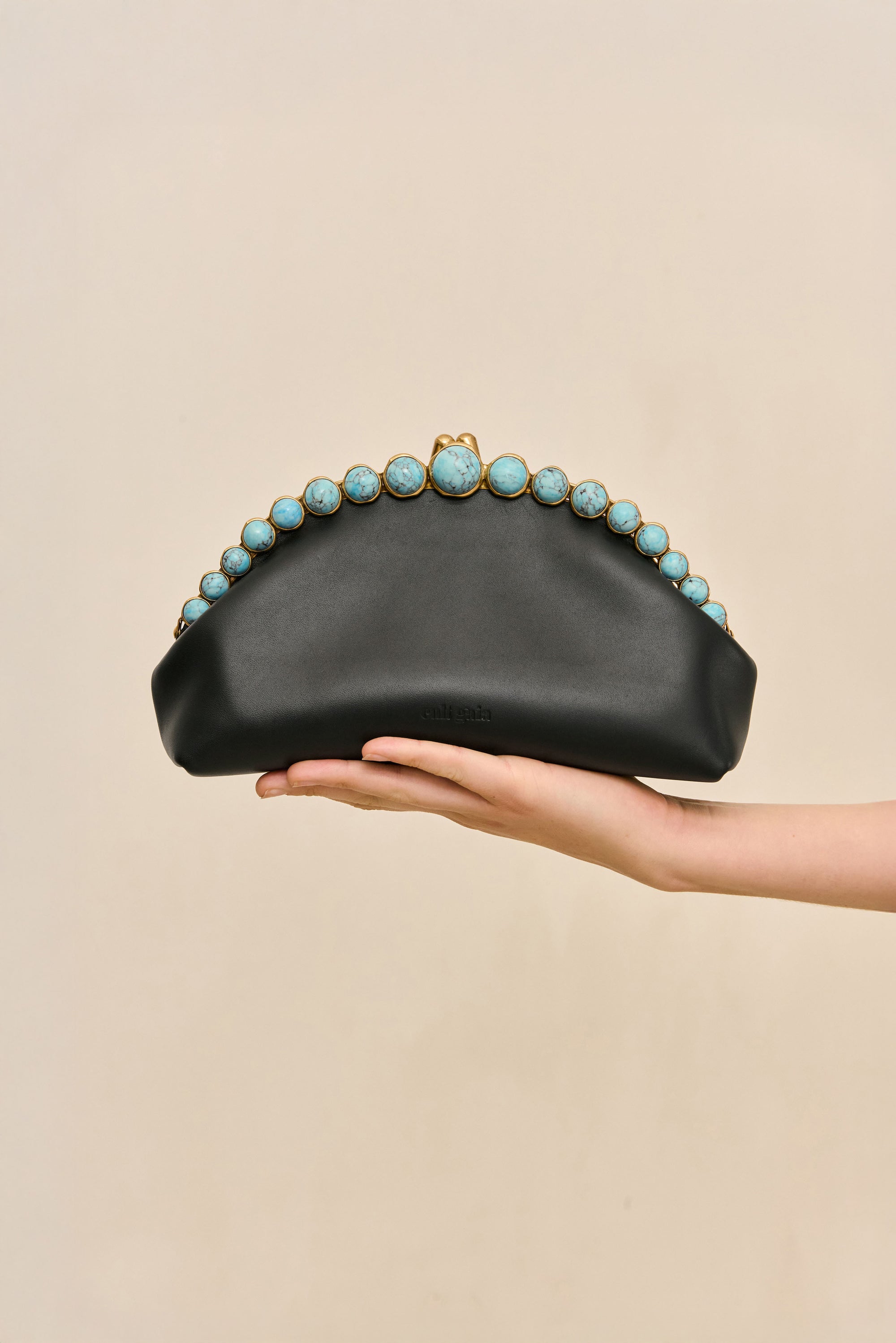 UNA CLUTCH - BLACK TURQUOISE