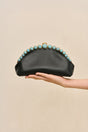 UNA CLUTCH - BLACK TURQUOISE
