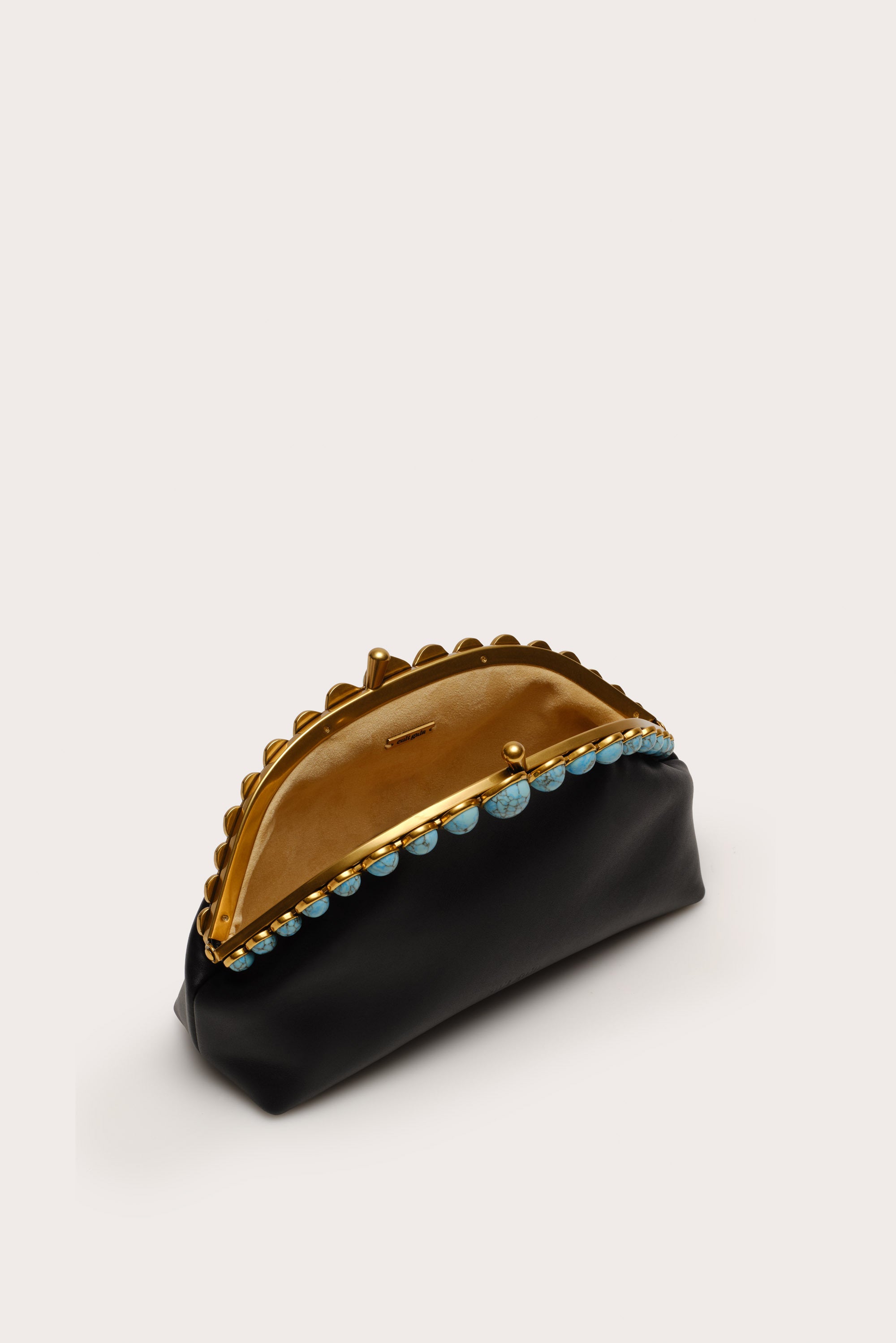 UNA CLUTCH - BLACK TURQUOISE