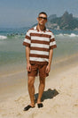 LEONARDO SHIRT - LARGE SADDLE STRIPE