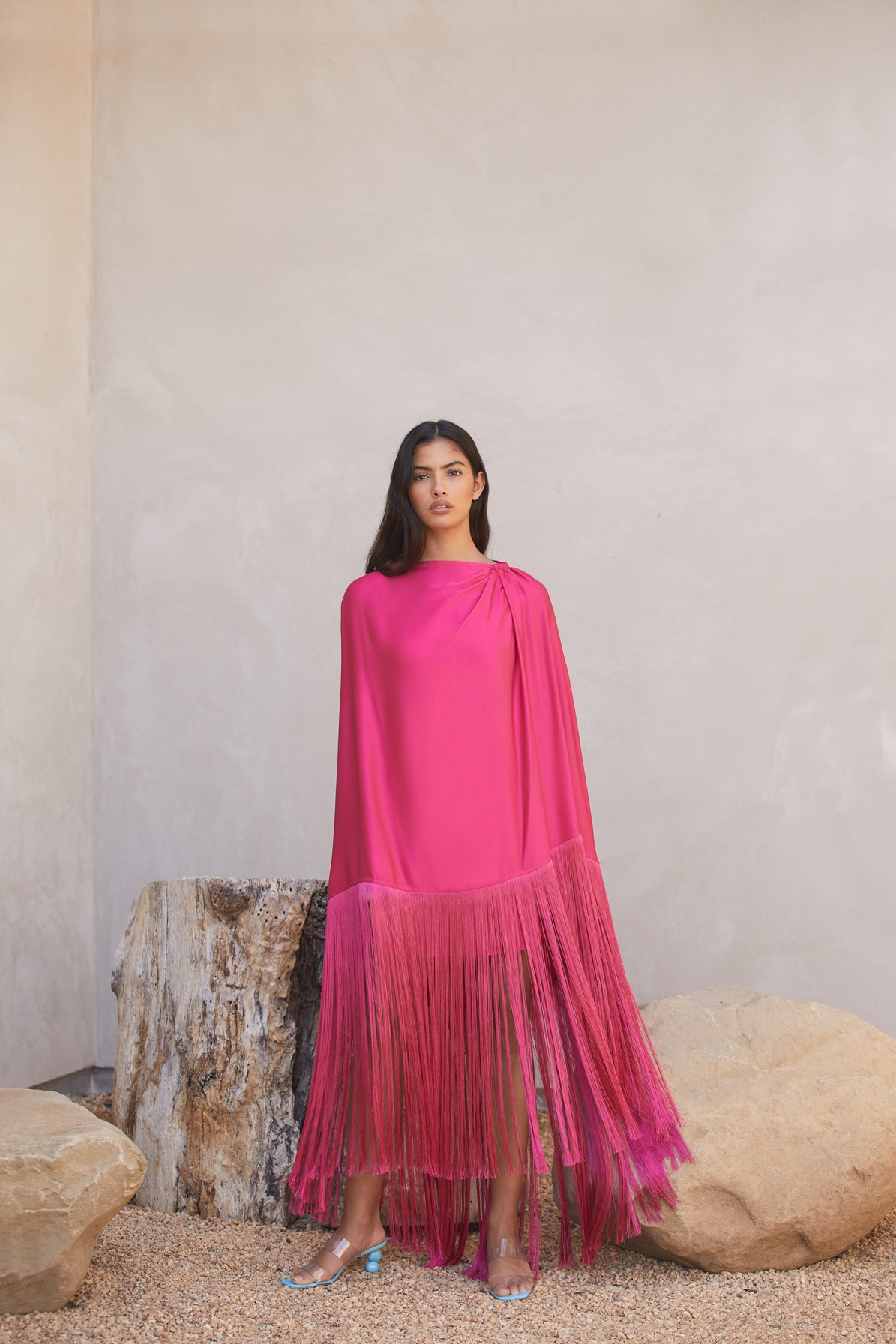 ANNIKA DRESS - FLAMINGO