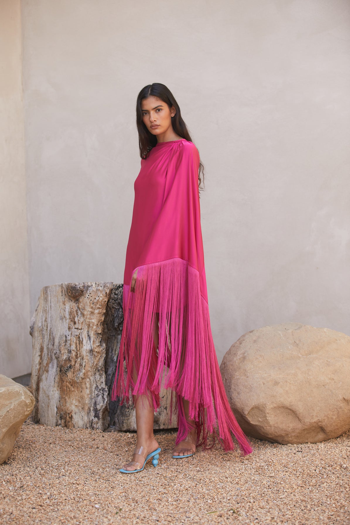 ANNIKA DRESS - FLAMINGO
