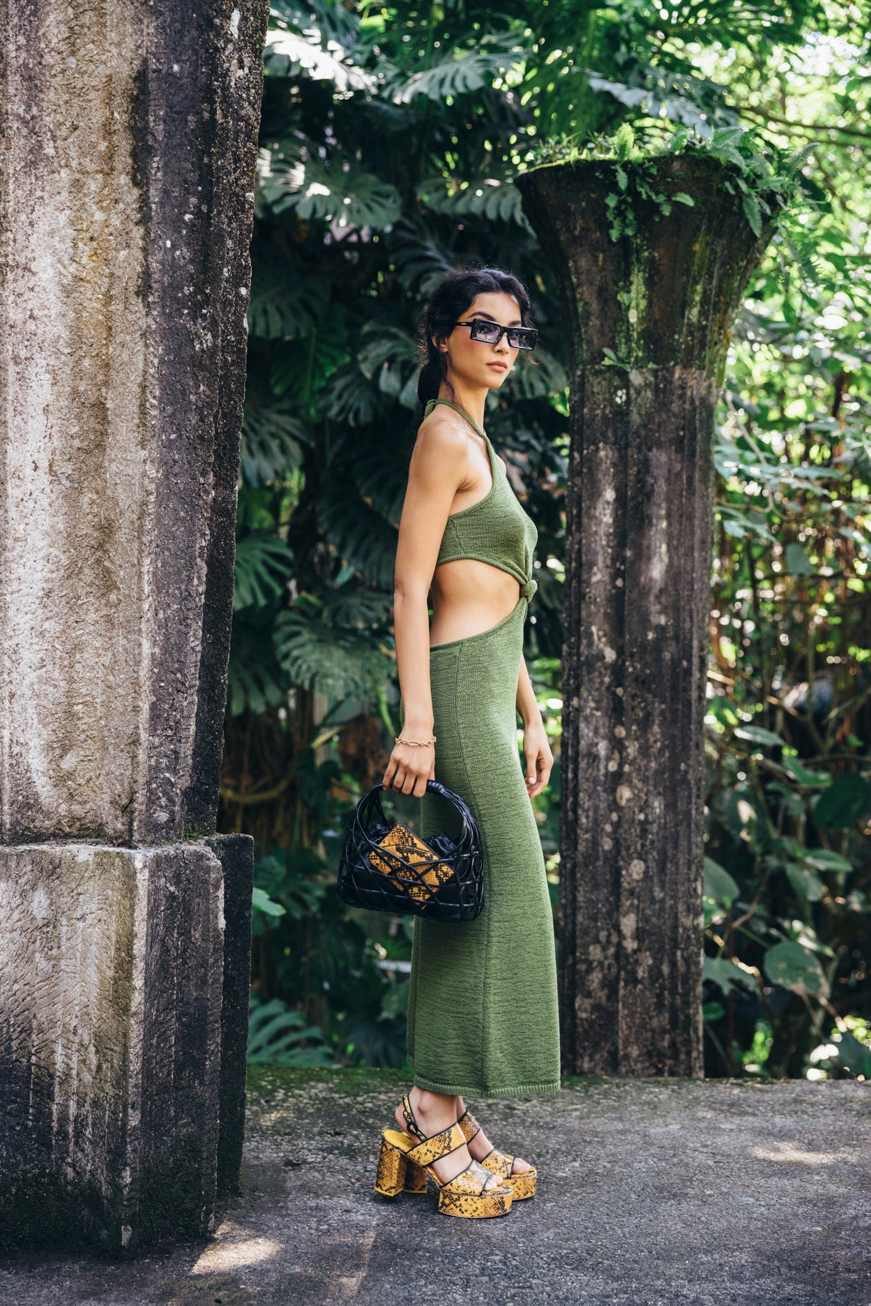 CAMERON KNIT DRESS - OLIVE