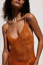 SILENA KNIT CROCHET COVERUP - APRICOT