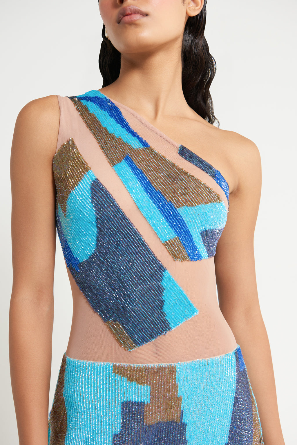 LILLIAN GOWN - ICE BLUE MULTI