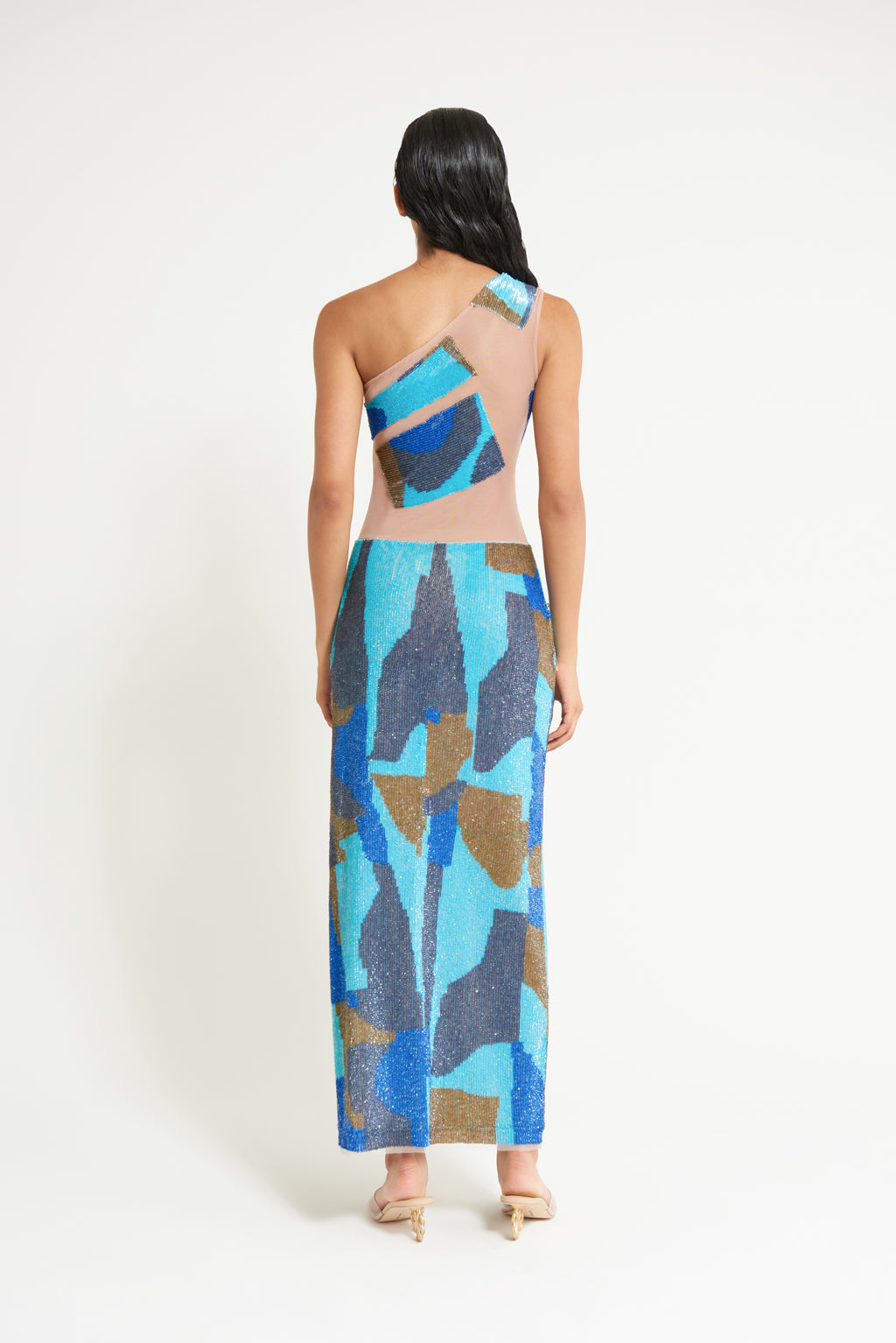 LILLIAN GOWN - ICE BLUE MULTI